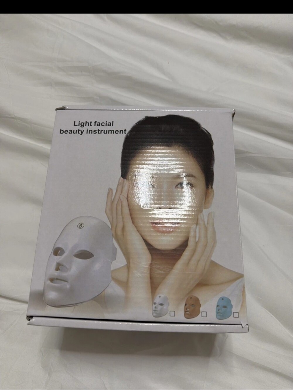 LED Facial Mask Therapy Device - White